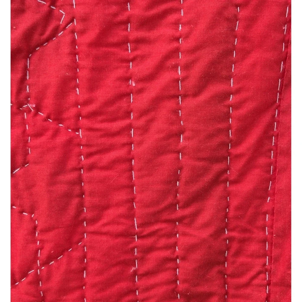 Vintage Handmade Patriotic Star Quilt 36 x 36 Wall Hanging Baby Blanket 1998 EUC